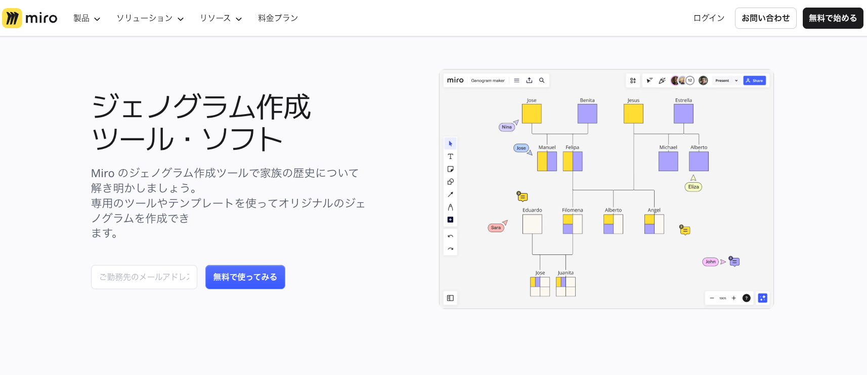 miroのジェノグラム作成ツール
